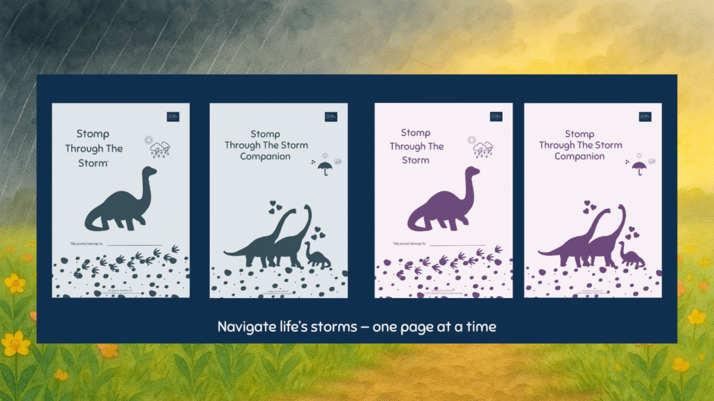 Navigate life’s storms — one page at a time Stomp through the storm journal and companion